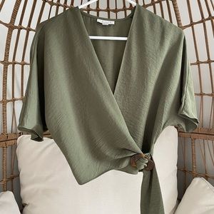 Olive Green Topshop top